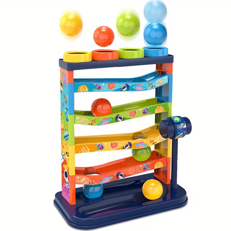 Colorful Rolling Ball Track Toy Set